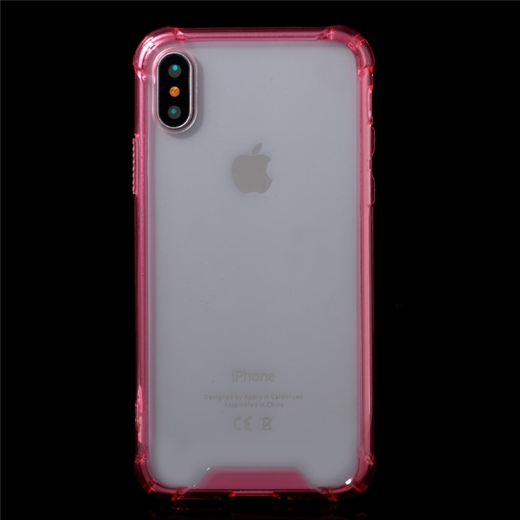 Scratch-proof PC + Anti-yellowing Bayer 3695 TPU Hybrid Case for iPhone 8 - Pink-2
