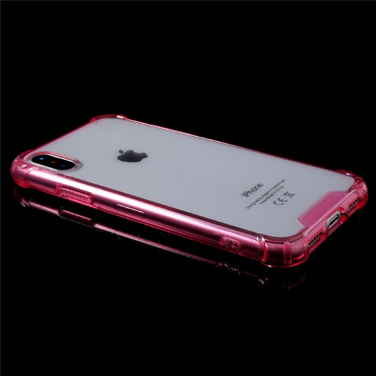 Scratch-proof PC + Anti-yellowing Bayer 3695 TPU Hybrid Case for iPhone 8 - Pink-3
