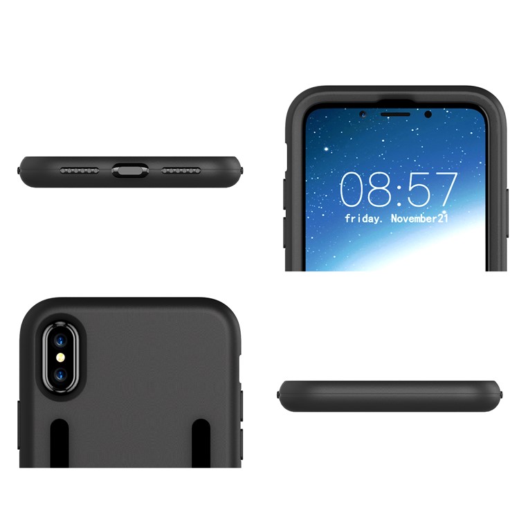 Für Iphone X 5.8 Zoll Weiche Silikonsport-laufende Armbinde Mit Hellem Reflexionsstreifen - Schwarz-10