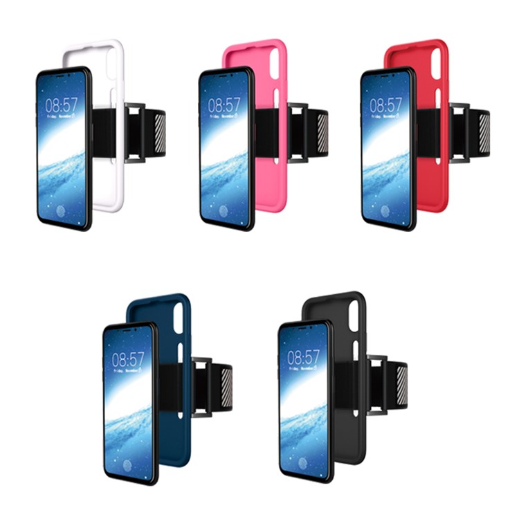 Für Iphone X 5.8 Zoll Weiche Silikonsport-laufende Armbinde Mit Hellem Reflexionsstreifen - Schwarz-11