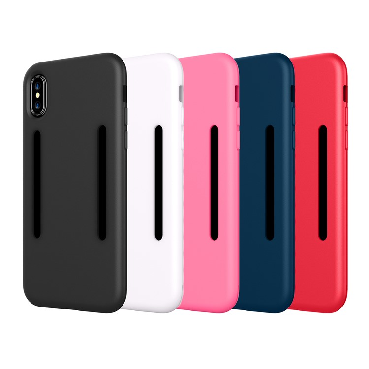 Für Iphone X 5.8 Zoll Weiche Silikonsport-laufende Armbinde Mit Hellem Reflexionsstreifen - Schwarz-12