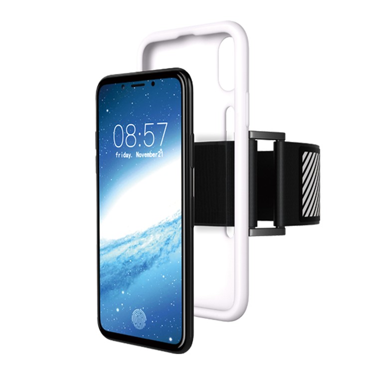 

Мягкий Силиконовый Браслет Спорт Чехол Для IPhone Х 5,8 Дюйма Со Светлой Полосой Отражения - белый, iPhone X