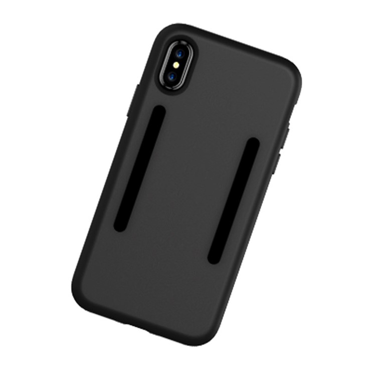 For iPhone 8 Shockproof Silicone Shell Cover - Black-2