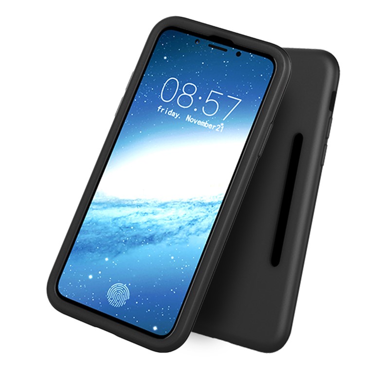 For iPhone 8 Shockproof Silicone Shell Cover - Black-3