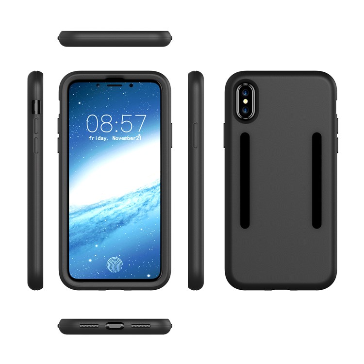 For iPhone 8 Shockproof Silicone Shell Cover - Black-5