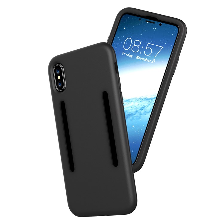 For iPhone 8 Shockproof Silicone Shell Cover - Black-6