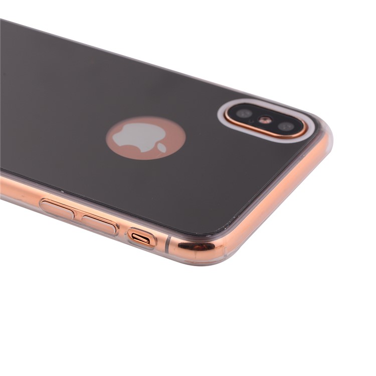 Plating Mirror Surface TPU Back Case for iPhone 8 - Black-5