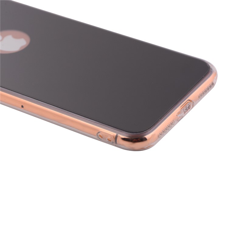 Plating Mirror Surface TPU Back Case for iPhone 8 - Black-7