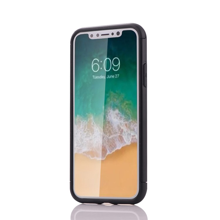 For iPhone 8 Cool PC TPU Hybrid Phone Case - Black-3