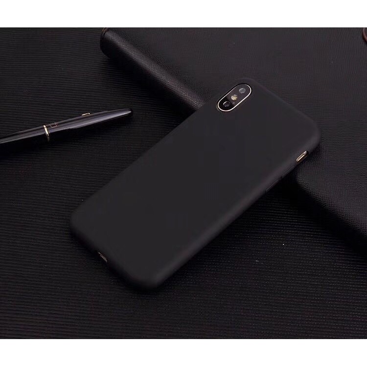 Matte Solid Color Soft TPU Back Case for iPhone 8 - Black-3