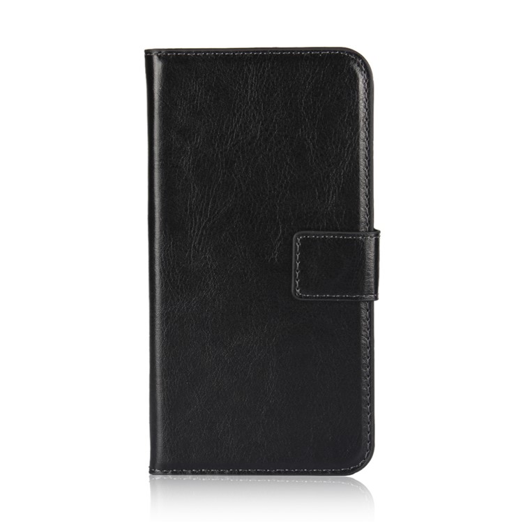 Crazy Horse PU Leather Wallet Stand Case for iPhone 8 - Black-2