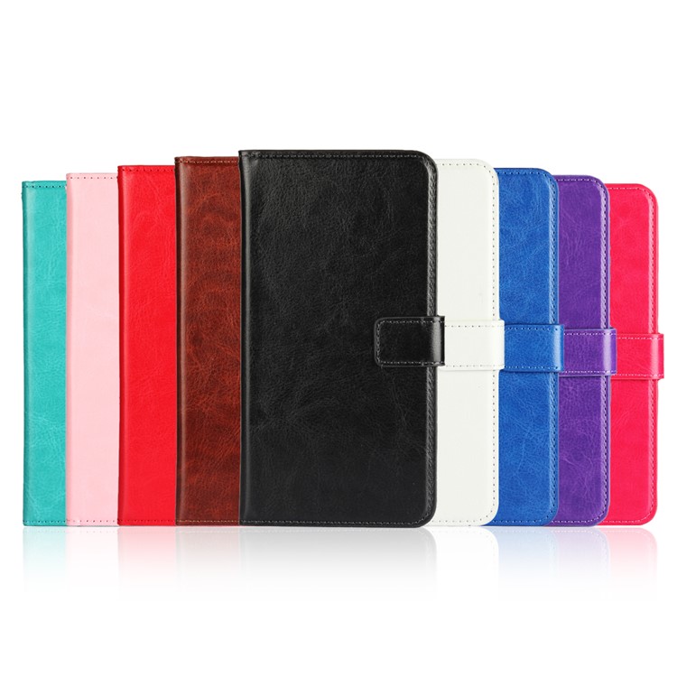 Crazy Horse PU Leather Wallet Stand Case for iPhone 8 - Black-6