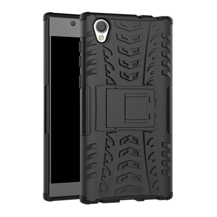 Anti-slip PC + TPU Hybrid Case with Kickstand for Sony Xperia L1 - Black-12