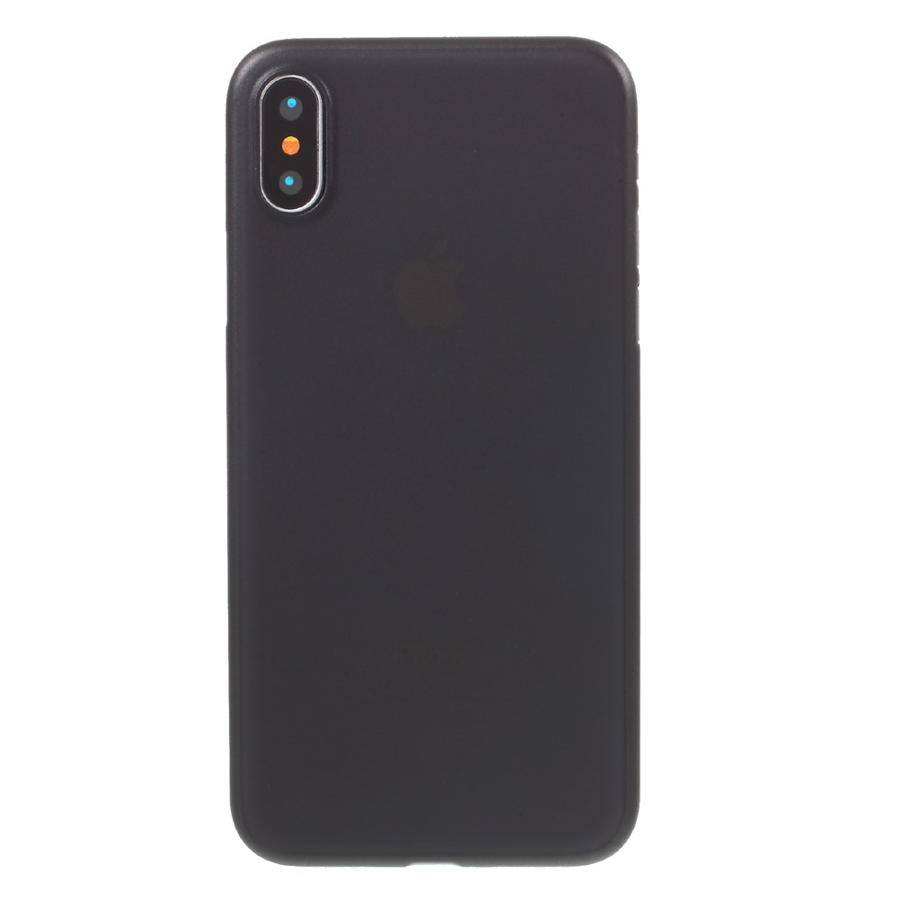 Ultra Thin Plastic Back Case foriPhone X/XS 5.8 inch - Black-1