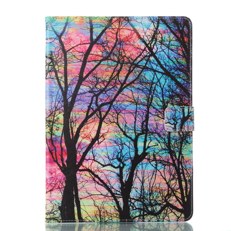 

Pattern Printing Wallet Stand Leather Shell for iPad 9.7 inch (2018)/9.7-inch (2017) - Forest