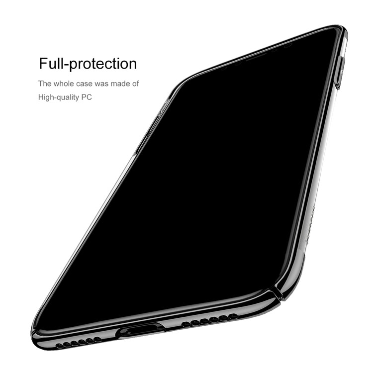 BASEUS Блеск Серии Покрытие ПК Жесткий Чехол Для IPhone Х 5,8 Дюйма - черный-4