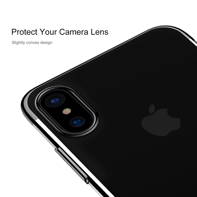 BASEUS Блеск Серии Покрытие ПК Жесткий Чехол Для IPhone Х 5,8 Дюйма - черный-5