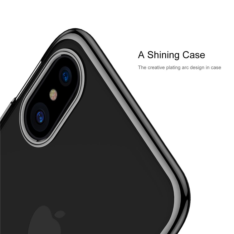 BASEUS Блеск Серии Покрытие ПК Жесткий Чехол Для IPhone Х 5,8 Дюйма - черный-6