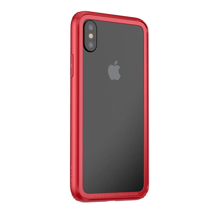 

BASEUS Plastic + TPU Bumper Mobile Case for iPhone X 5.8 inch - Red, iPhone X