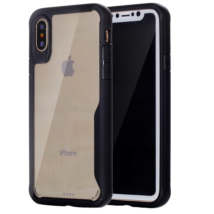 Hybrid PC + TPU Protection Mobile Phone Case for iPhone 8 - Black-1
