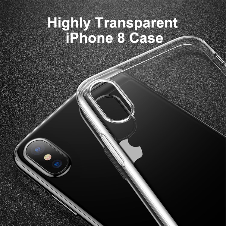 Shell di TPU Shell Clear Series di BASEUS per iPhone X / 10 5.8 inch - Nero-3