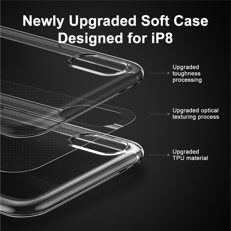 Shell di TPU Shell Clear Series di BASEUS per iPhone X / 10 5.8 inch - Nero-7