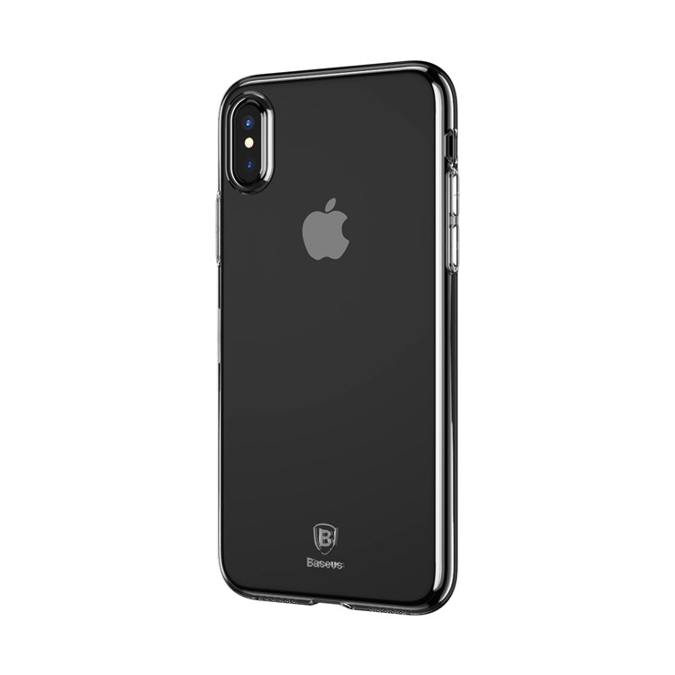 BASEUS Capa de gel transparente TPU de série simples para iPhone X / 10 5.8 inch - transparente-2