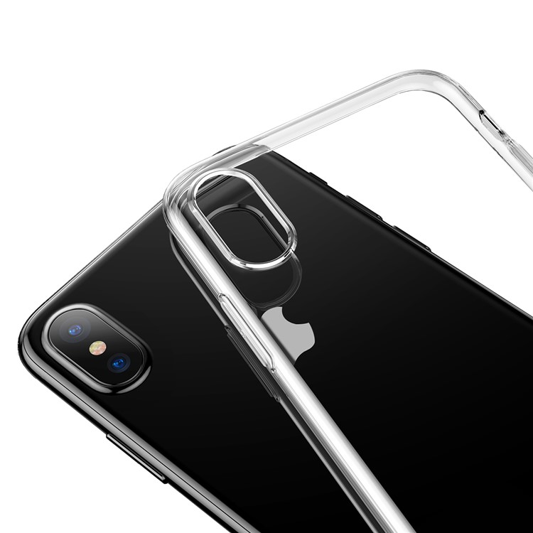BASEUS Capa de gel transparente TPU de série simples para iPhone X / 10 5.8 inch - transparente-5