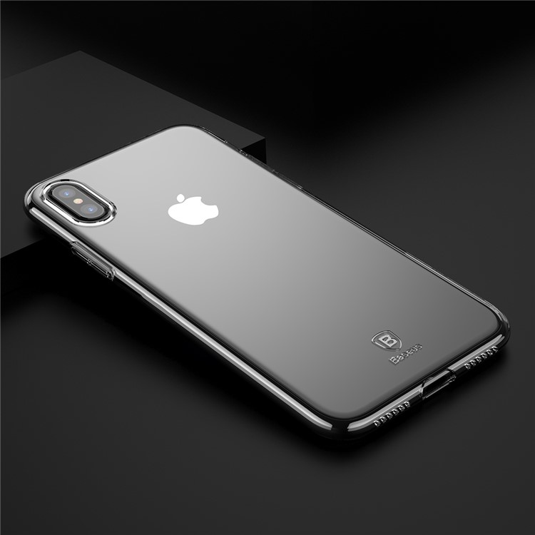 BASEUS Capa de gel transparente TPU de série simples para iPhone X / 10 5.8 inch - transparente-7