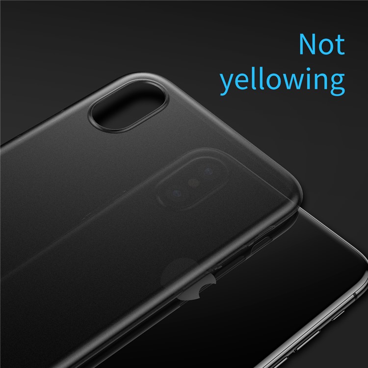 BASEUS Ultra Thin Matte PP Case pour iPhone X 5.8 pouces - Transparent Noir-8