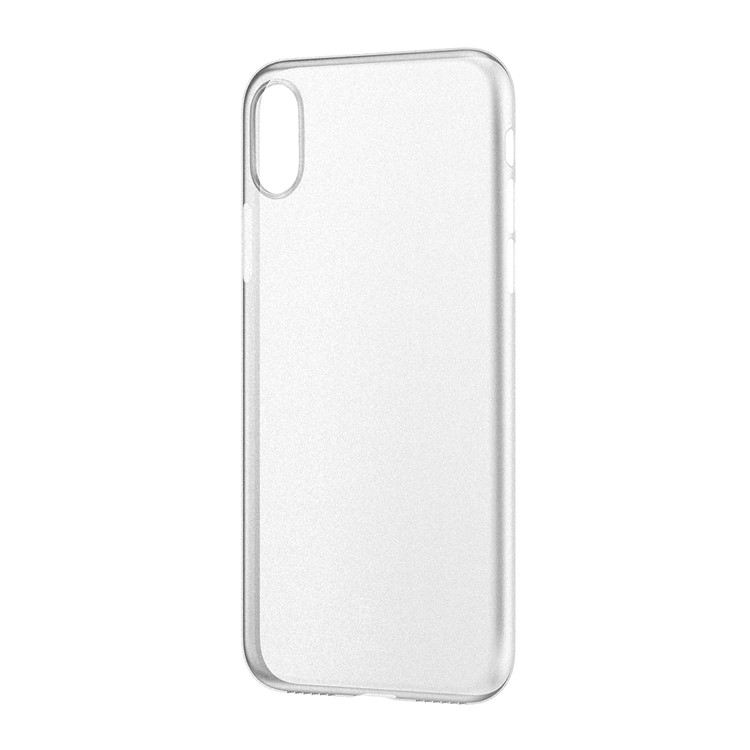 BASEUS Tampa de telefone celular de fibra fina ultra fina para iPhone X 5.8 polegadas - transparente-1