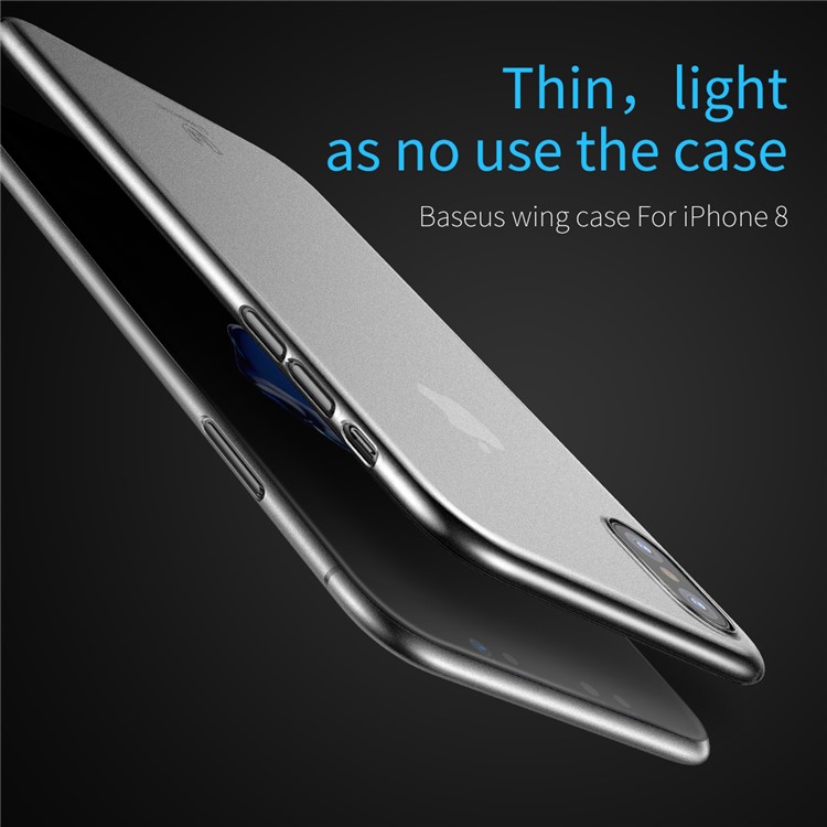 BASEUS Tampa de telefone celular de fibra fina ultra fina para iPhone X 5.8 polegadas - transparente-2