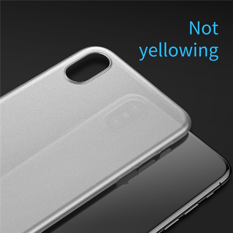 BASEUS Tampa de telefone celular de fibra fina ultra fina para iPhone X 5.8 polegadas - transparente-8