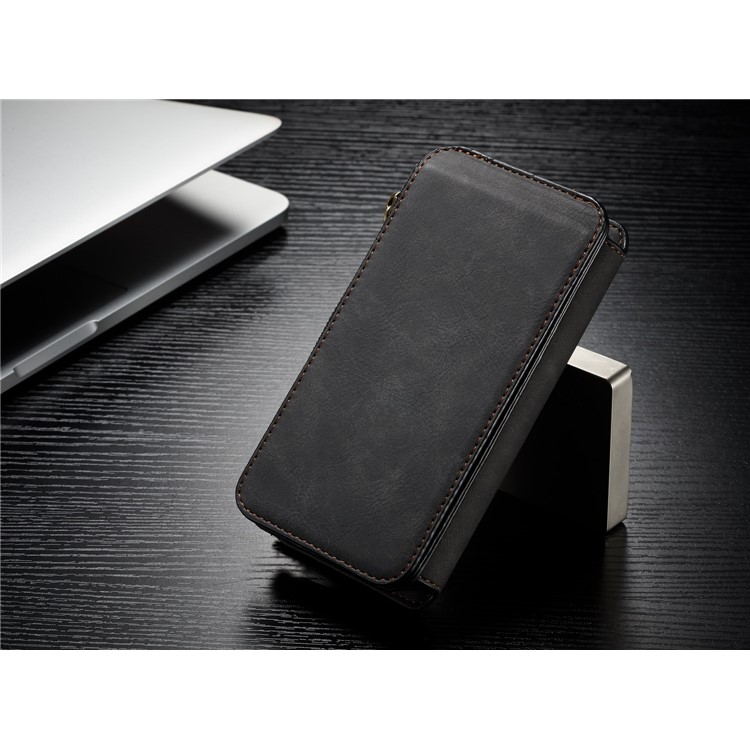 Caseme 2-in-1 Multi-slot Wallet Split Leder-telefonhülle Für Iphone X 5,8 Zoll - Schwarz-5