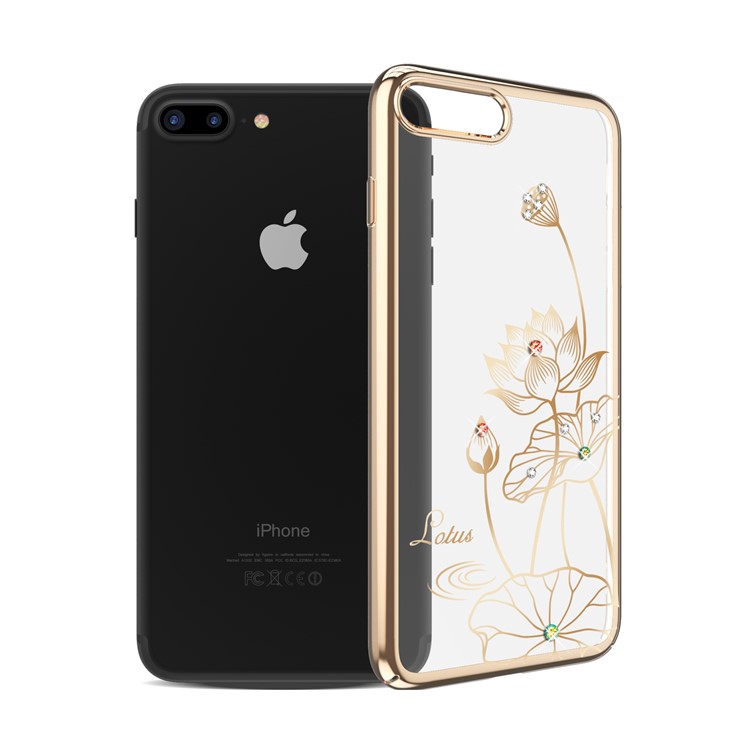 

KINGXBAR Authorized Swarovski Crystal Plated PC Cover Case for iPhone 8 Plus / 7 Plus - Lotus