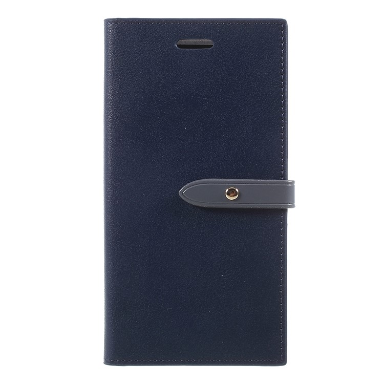 

MERCURY GOOSPERY Romance Diary Wallet Leather Protective Case for iPhone X 5.8 inch - Dark Blue