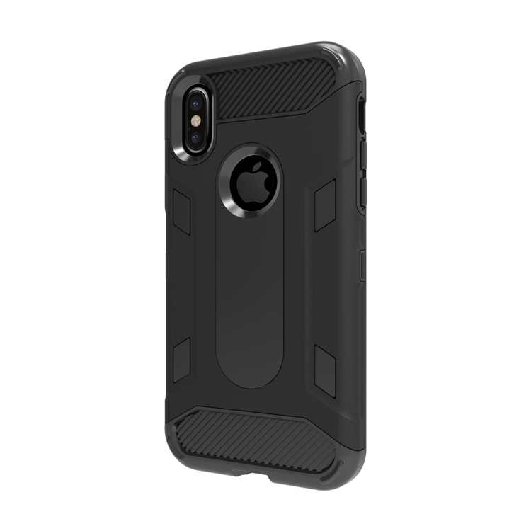 Shockproof PC + TPU Hybrid Rugged Phone Case for iPhone 8 - Black-3