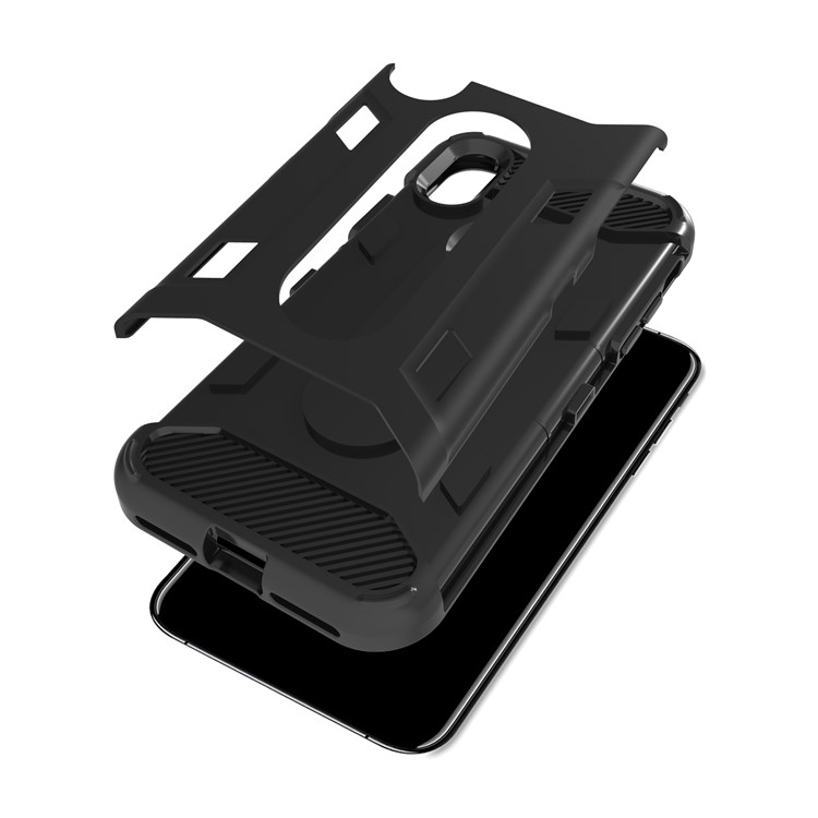 Shockproof PC + TPU Hybrid Rugged Phone Case for iPhone 8 - Black-7