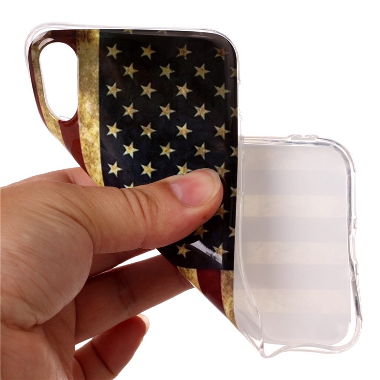 Pattern Printing IMD TPU Gel Cell Phone Cover for iPhone 8 - American Flag-5