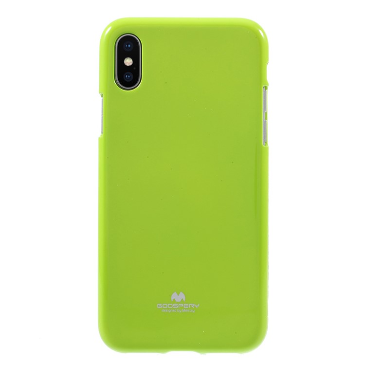 Mercury goospery блестящий порошок tpu мобильный чехол для iphone x 5.8 inch - зеленый
