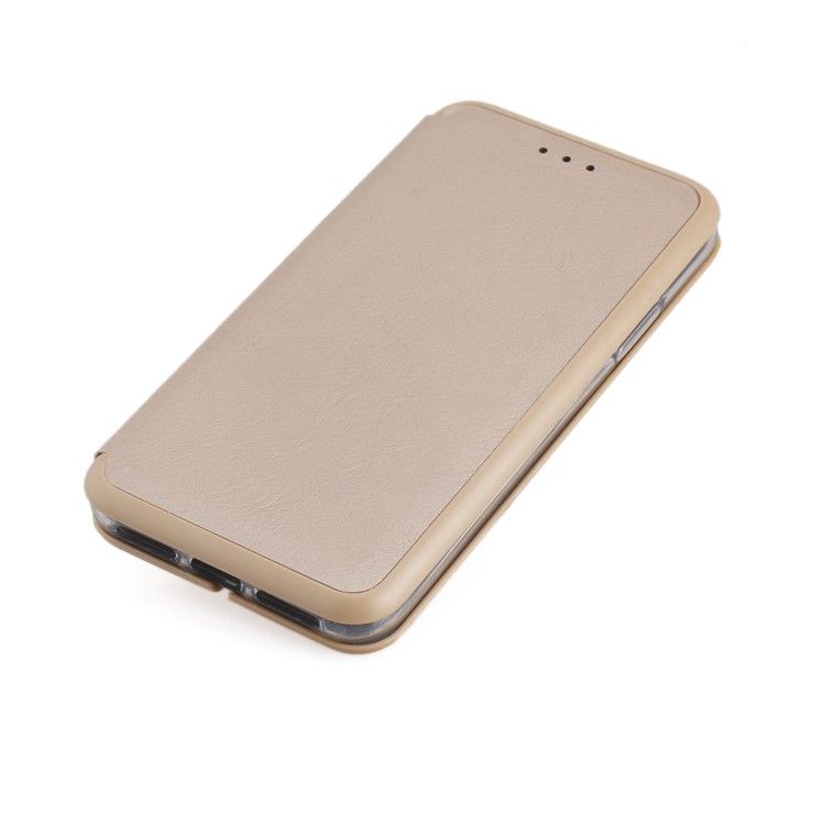 

Auto-absorbed Leather Flip Cover Shell Card Slot for iPhone X 5.8 inch - Gold, iPhone X