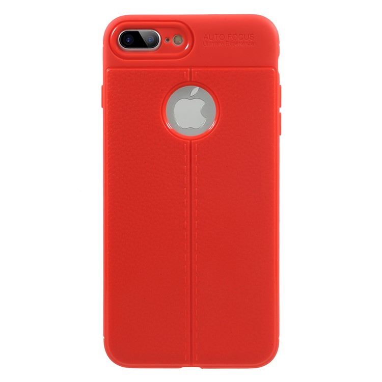 

Litchi Grain TPU Phone Shell for iPhone 8 Plus / 7 Plus - Red