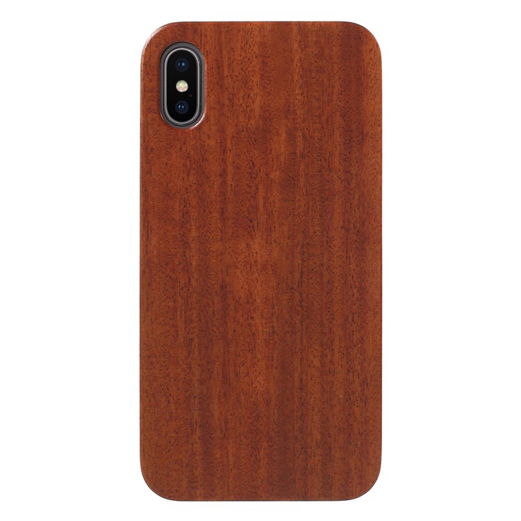 

Реальный Кожаный Чехол Для ПК С Жестким Диском Для Iphone X 5.8 Inch - Розовое Дерево / Стиль 1, iPhone X