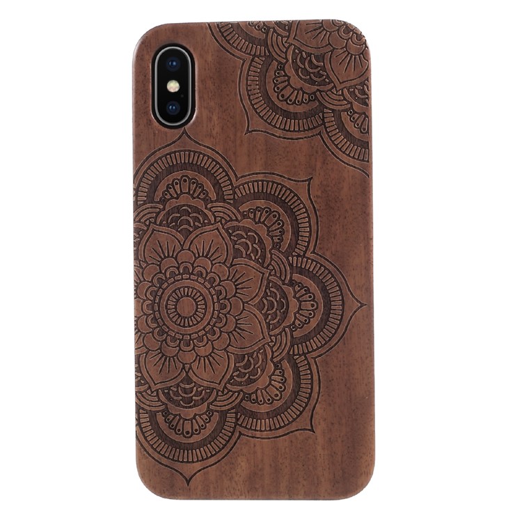 

Покрытая Кожей Кожаная Крышка Для ПК Для Iphone X / 10 5.8 Inch - Хна Лотос, iPhone X