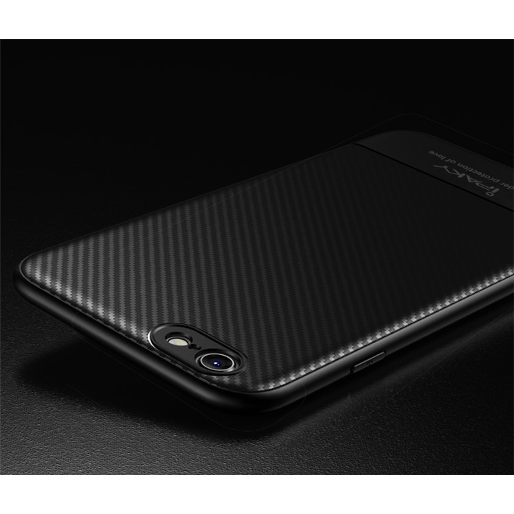 IPAKY Carbon Fiber Texture Flexible TPU Phone Shell for iPhone 6s / 6 4.7 inch - Black-2