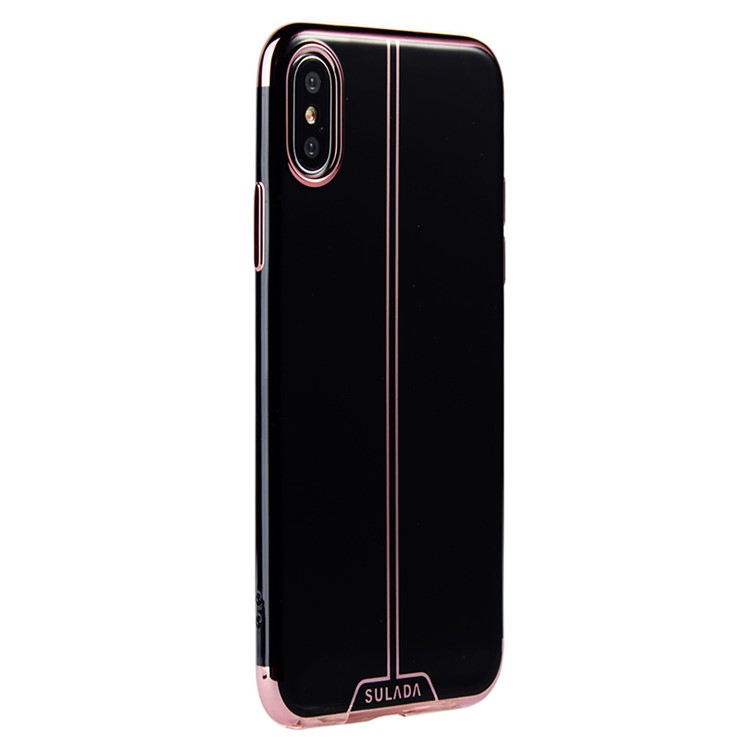 

SULADA Плакировка Мягкая Крышка Телефона PU TPU Для Iphone X / 10 5.8 Inch - Розовое Золото