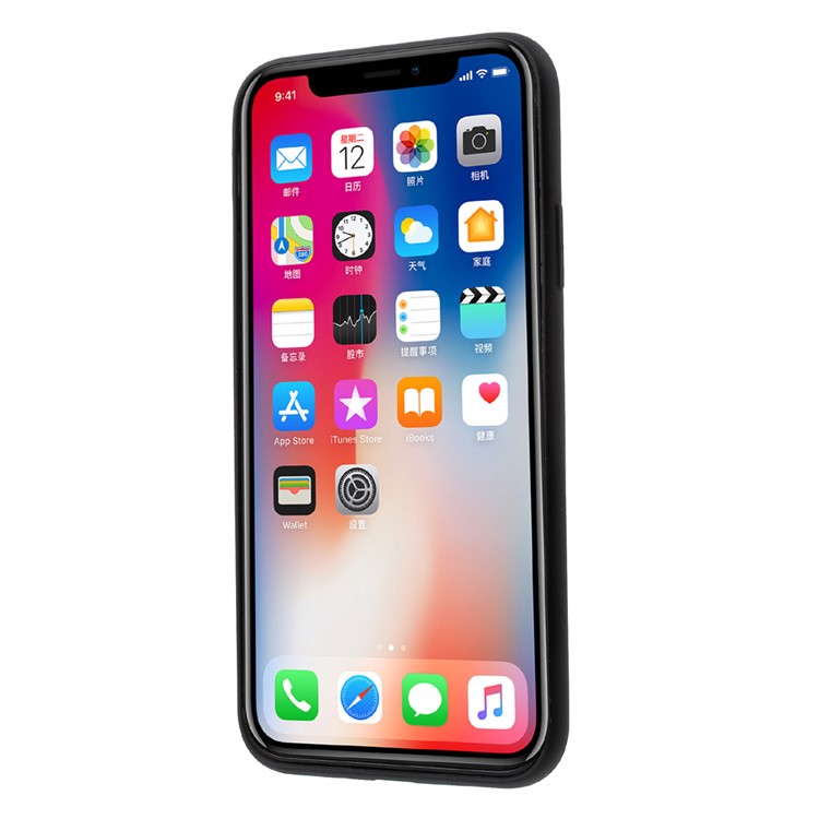 MUTURAL Soft Liquid Silicone Case for iPhone X (Ten) - Black-2