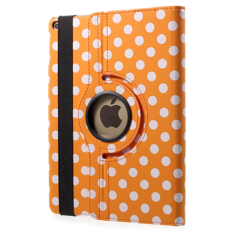 

Full Rotary Stand Polka Dots Pattern Leather Cover for iPad 9.7 inch (2018)/9.7-inch (2017) - Orange