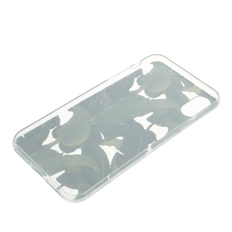 Impression de motifs TPU Housse en gel pour iPhone X (Dix) - Feuilles vertes-5