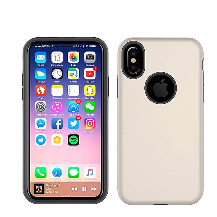 

Ударопрочный Корпус 2-в-1 ПК + ТПУ Для Мобильного Телефона Для Iphone X (десять) 5,8 Дюйма - Золото, iPhone X